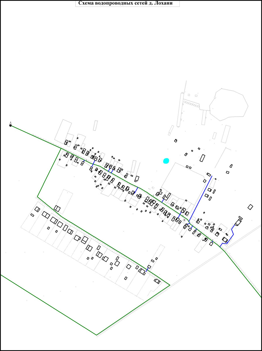 Схема водопроводных сетей с. Лаптево